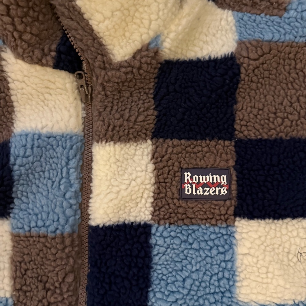Rowing Blazers Patchwork Sherpa Jacket - image 4